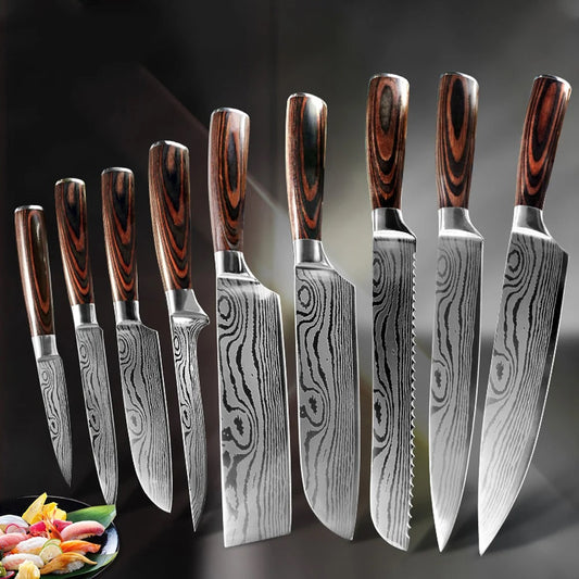 Elite Chef Knives Set High Carbon Stainless Steel Cleaver Set